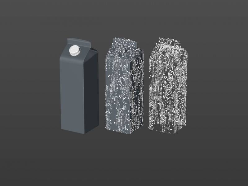 Elopak Pure-pak Sense 1000ml with tethered cap TwistFlip 29 and Condensation Premium 3D model pack