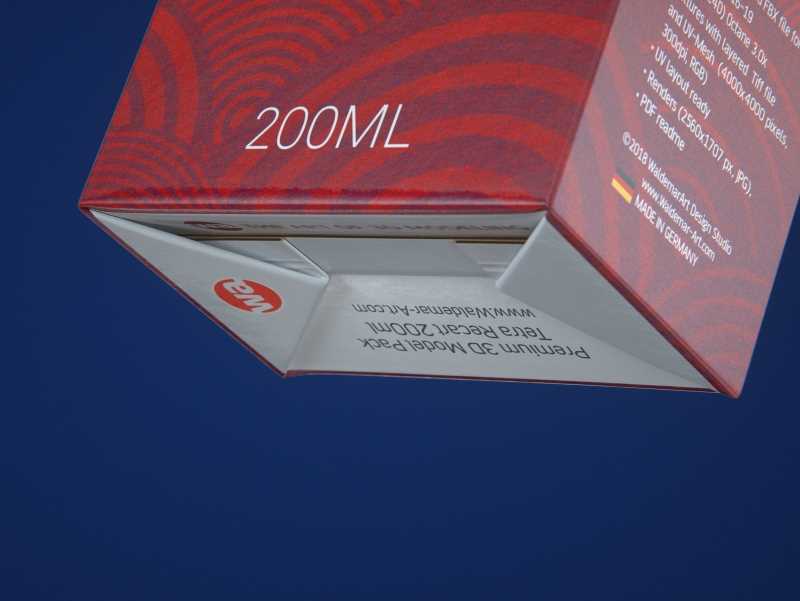Tetra Pack Recart 200ml Premium carton packaging 3D model pak