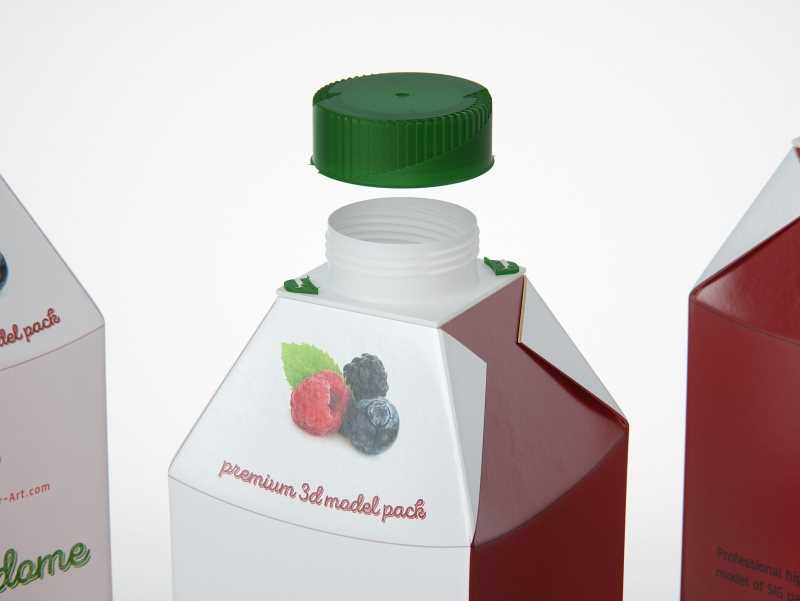 SIG Combidome 1000ml 3D packaging model