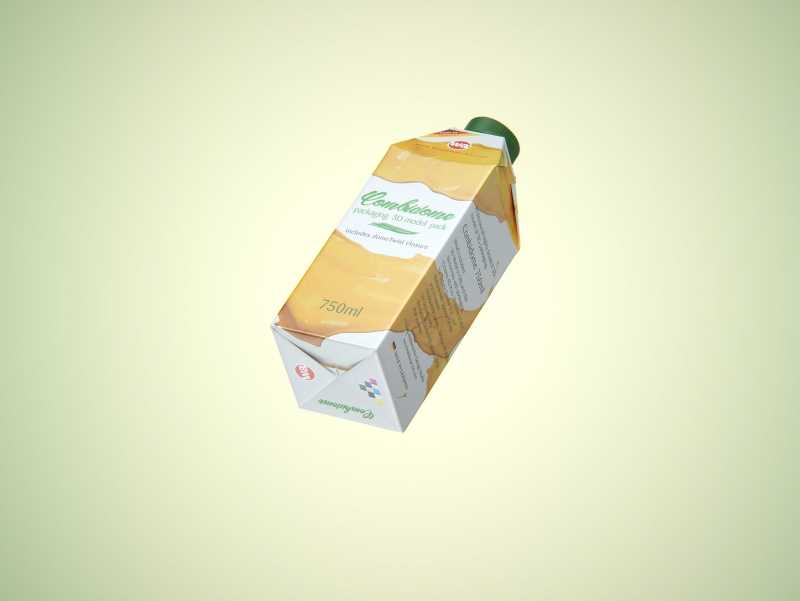 SIG Combidome 750ml premium carton packaging 3D model pak