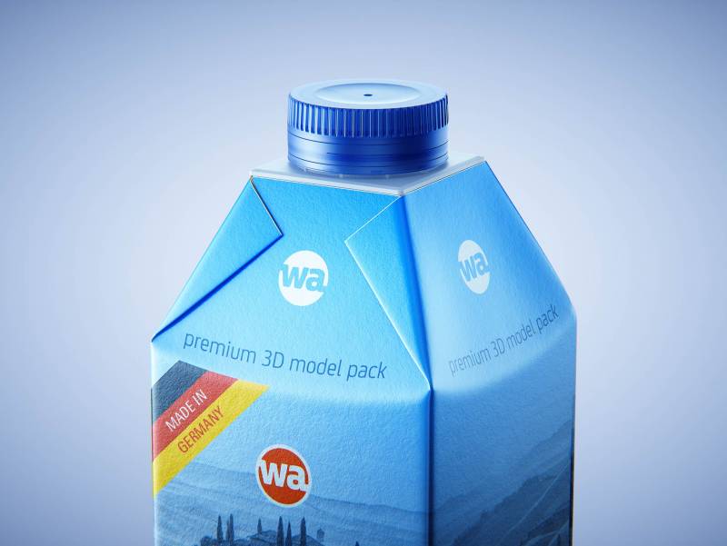 SIG DOME (CombiDome) 1000ml with tethered cap DomeTwist premium carton packaging 3d model