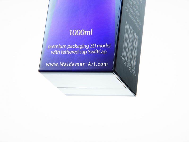 SIG MidiFit 1000ml with tethered cap SwiftCap premium carton packaging 3D model