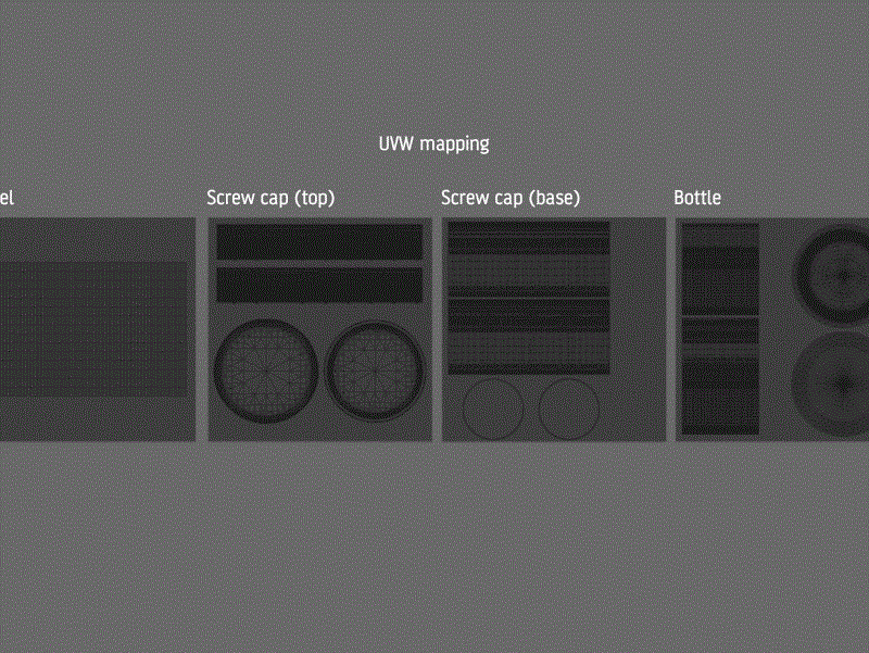3D model of the Sauvignon Wine Standard Bottle 750ml with Screw Cap and glass of wine