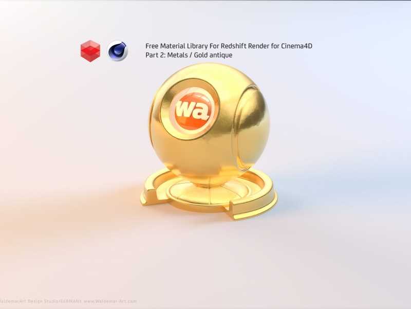 Free Redshift Material Pack/Library for Cinema 4D - Part 2 - Metals