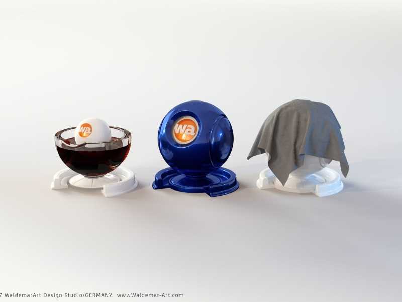 Free Shader Ball Set (For liquids, cloth and hard surfaces)