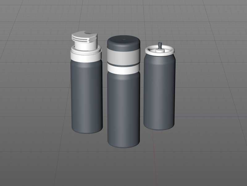 Shaving Foam Metal Bottle 50ml Packaging 3D model