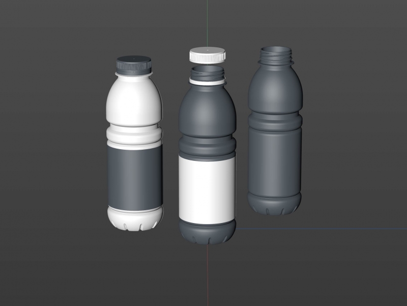 Smoothie/Juice plastic bottle 500ml 3d model pack