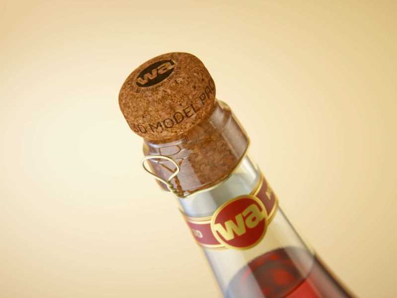 Spumante/Lambrusco/Secco bottle 750ml 3D model with Champagne cork and glass of sparkling wine