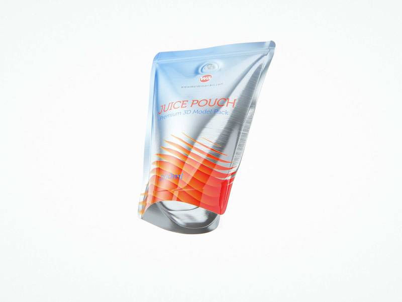 Standing-Up Juice Pouch 200ml premium 3D model pack