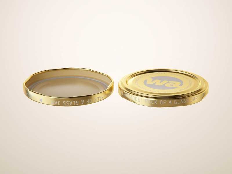 Summer Flower Honey Glass Jar 500g packaging 3d model