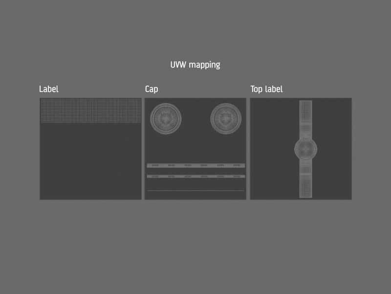Summer Flower Honey Glass Jar 500g packaging 3d model