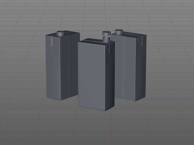 Tetra Pack Brik Slim 1000ml with Helicap23 Premium packaging 3D model pak