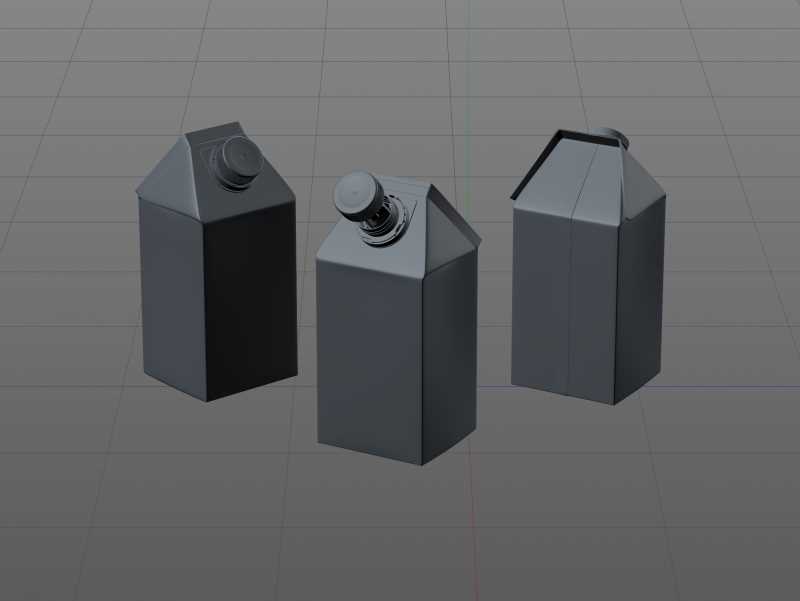 3D model pak of Tetra Pack Gemina Square 500ml package with StreamCap opening