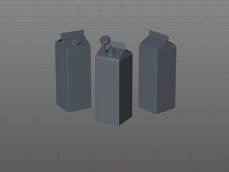 Tetra Pack Rex Mid 2000ml carton package 3D model pak with TwistCap