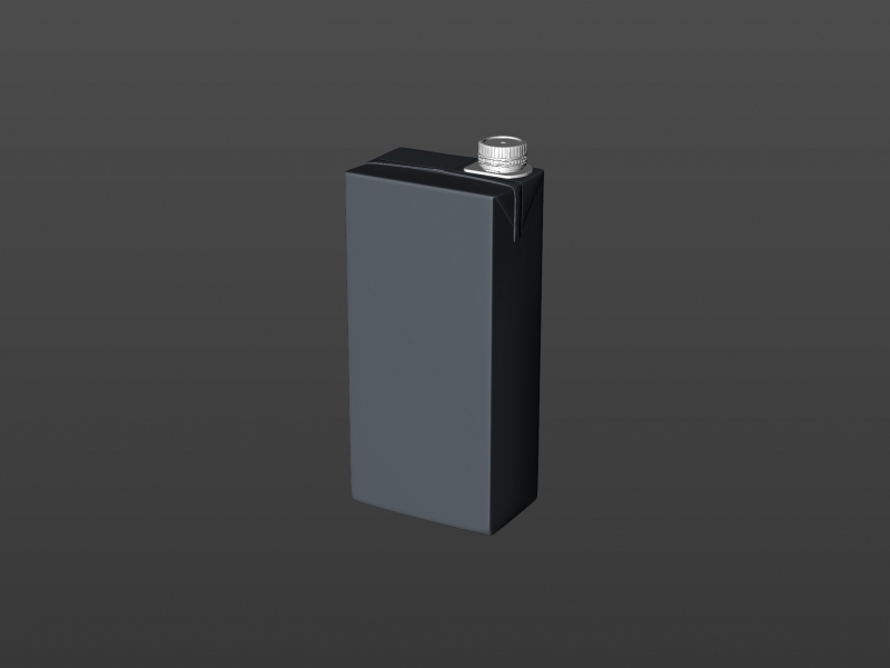 Tetra Brick Slim 1000ml with HeliCap23 Pro premium carton milk packaging 3D model