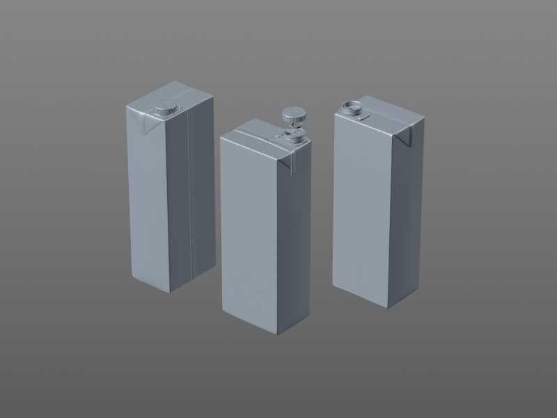 Tetra Pack Brick Slim 1500ml with SlimCap Premium package 3D model pak