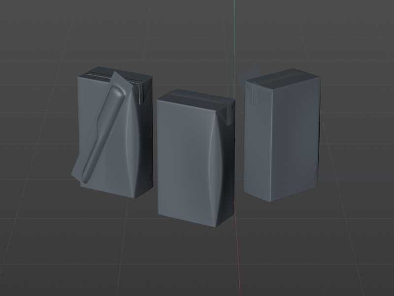 Tetra Brick Base Leaf 250ml with a Straw packaging 3d model pak