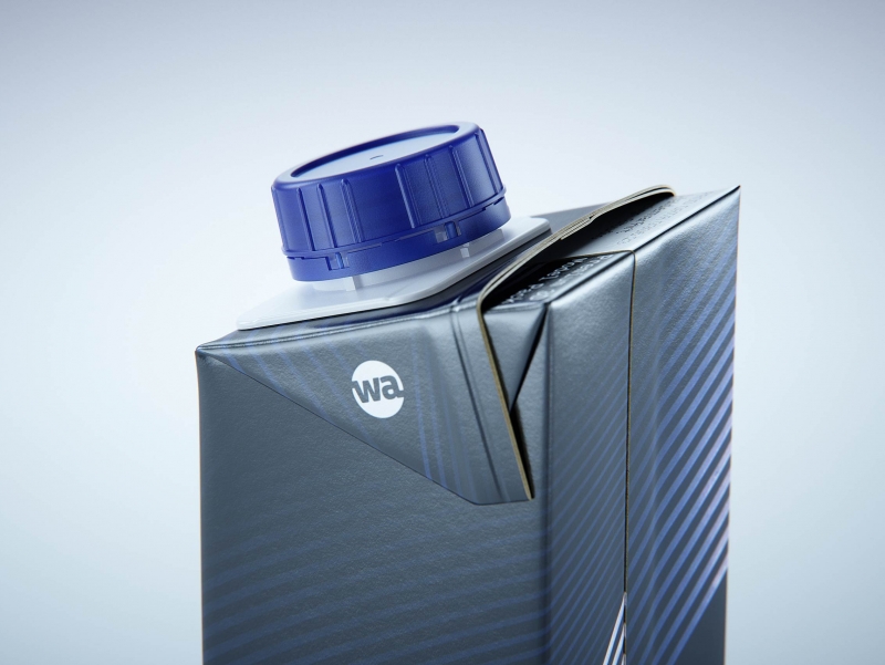 Tetra Pack Brick Edge 200ml 3D packaging model pak with HeliCap23 opening