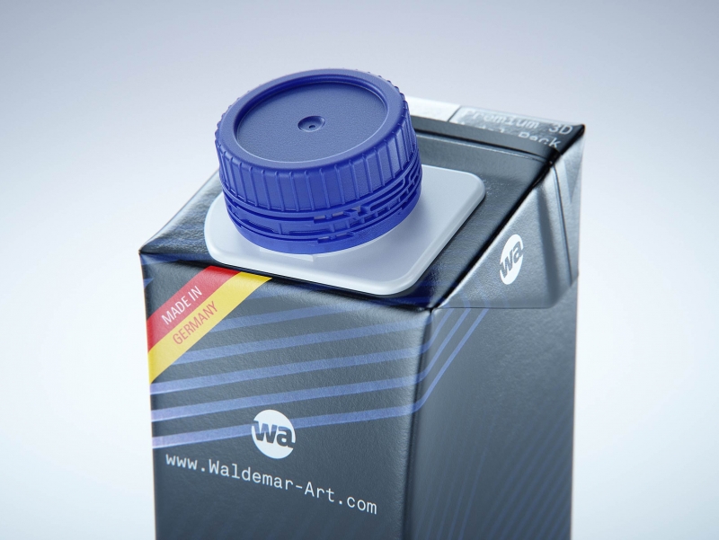 Tetra Pack Brik EDGE 250ml with tethered cap HeliCap 23 Pro packaging 3d model