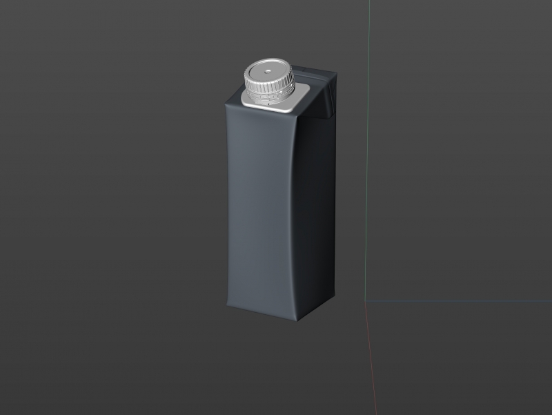 Tetra Pack Brik EDGE 250ml with tethered cap HeliCap 23 Pro packaging 3d model