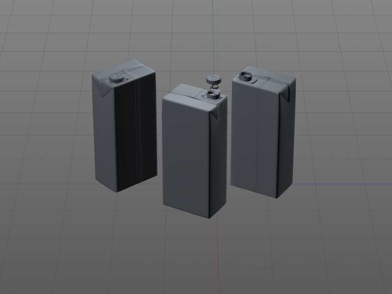 Tetra Pack Brick Slim 2000ml Premium packaging 3D model pak with SlimCap closure