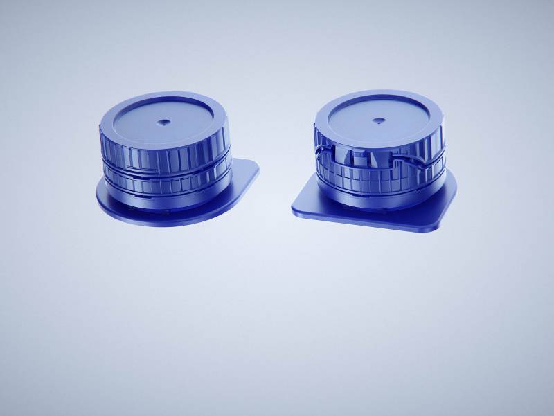 Tetra Pack Brik Square 1000ml packaging with tethered cap HeliCap26 Pro premium 3d model