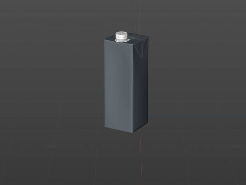 Tetra Pack Brik Square 1000ml packaging with tethered cap HeliCap26 Pro premium 3d model