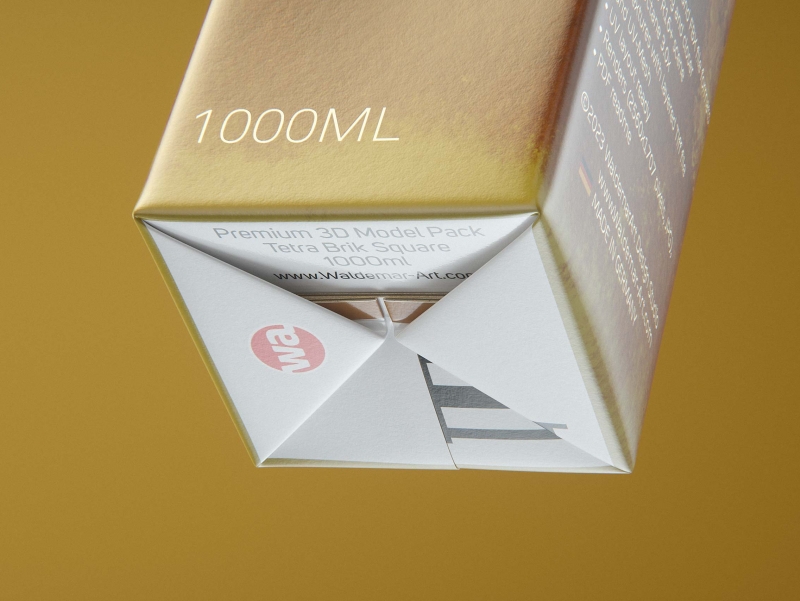 Tetra Pak Brik Square 1000ml with SimplyTwist 28 opening package 3d model pak