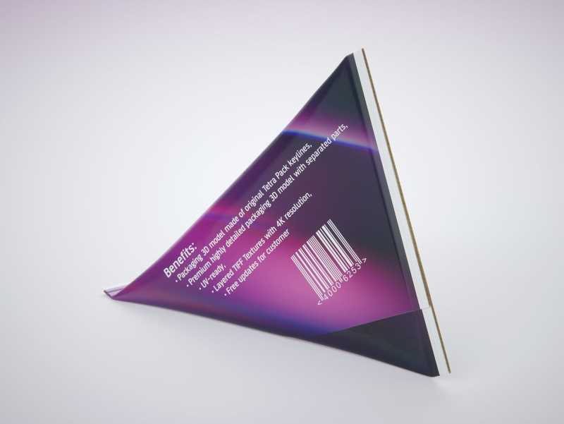 Tetra Pack Classic 200ml Professional packaging 3D model pak