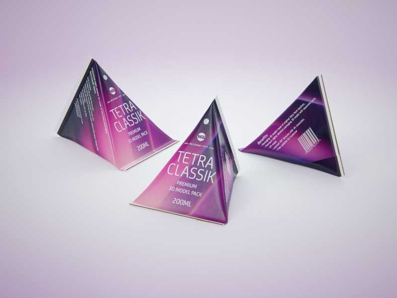 Tetra Pack Classic 200ml Professional packaging 3D model pak