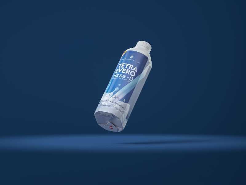 Milk Carton Packaging 3D model pak of Tetra Pack Evero Aseptic Base-D 1000ml with OrionTop O38A