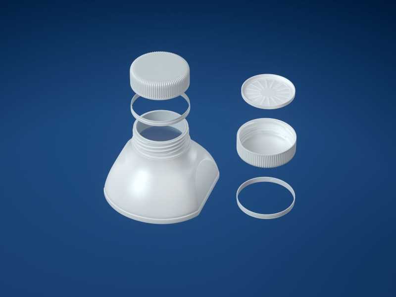 Milk Carton Packaging 3D model pak of Tetra Pack Evero Aseptic Base-D 1000ml with OrionTop O38A