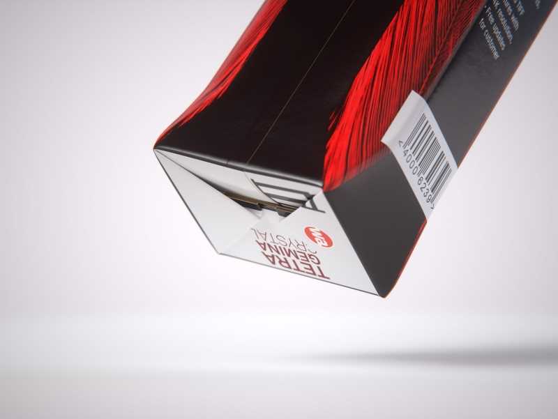 Tetra Pack Gemina Base Crystal 1000ml with HeliCap 27 Premium packaging 3d model pak.