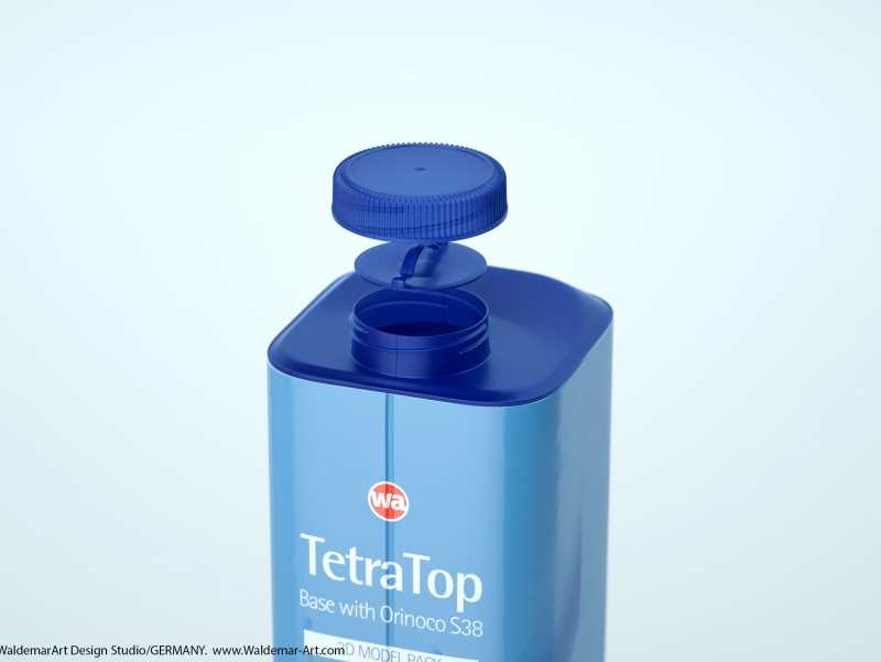 3D model pak of the Tetra Pack Top Base 1000ml with Orinoco S38 closer