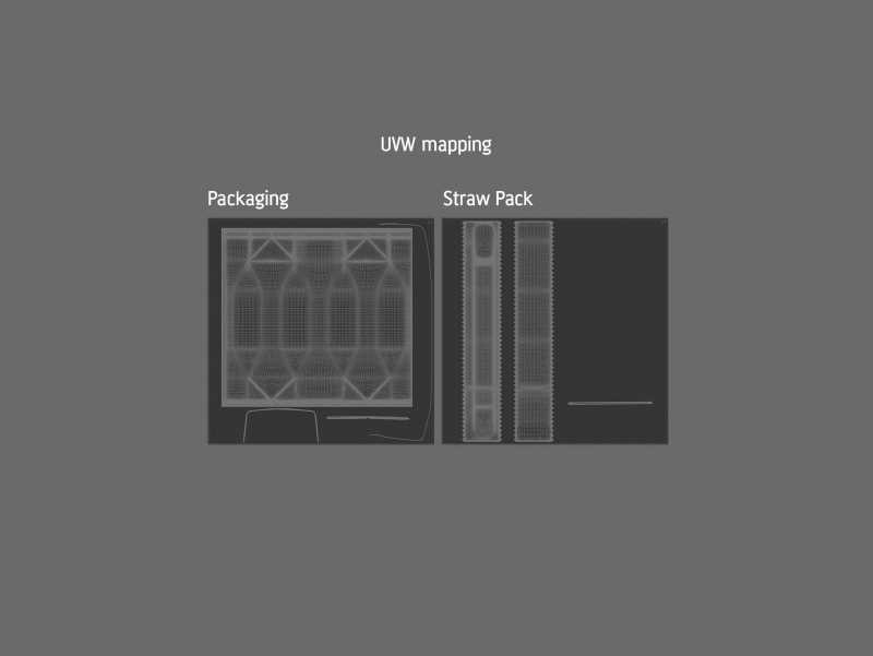 Tetra Pack Prisma Square 200ml packaging 3D model pak with PullTab and Straw