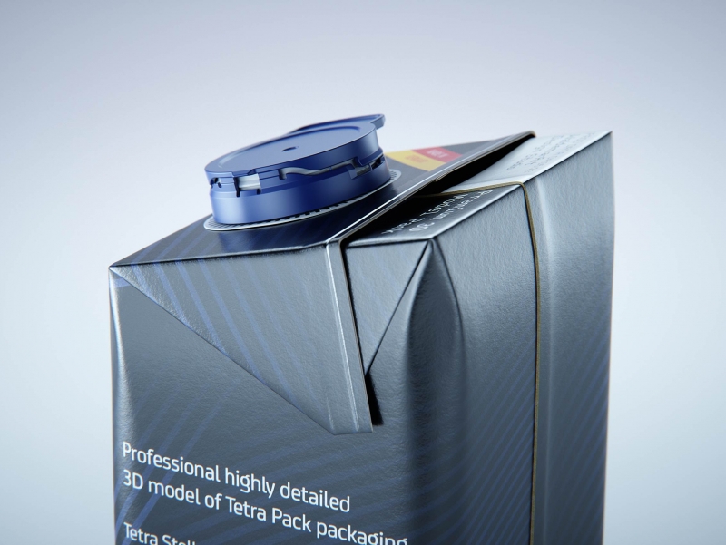 Tetra Stelo Edge 500ml with LightWing 30 premium carton packaging 3D model