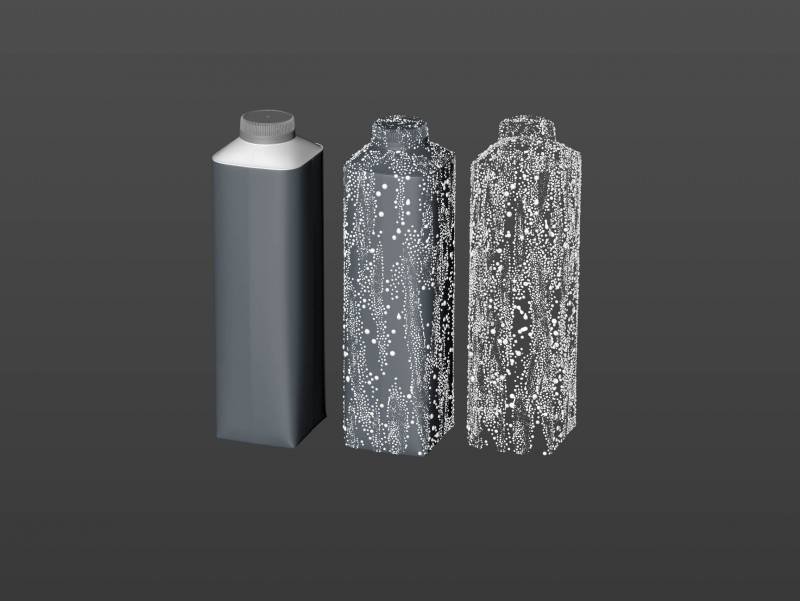 Tetra Top Base 1000ml with tethered cap C38 Pro and water condensation premium 3d model