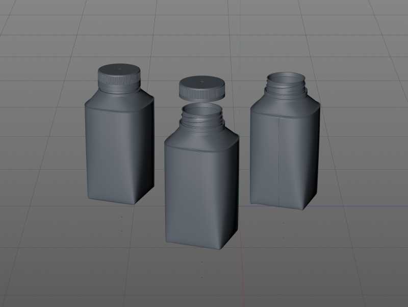 Tetra Top MIDI 250ml 3D model of carton package with Eifel O38 closure