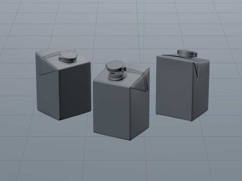 Tetra Pack Brick EDGE 500ml Premium packaging 3D model pak with WingCap 30 closer