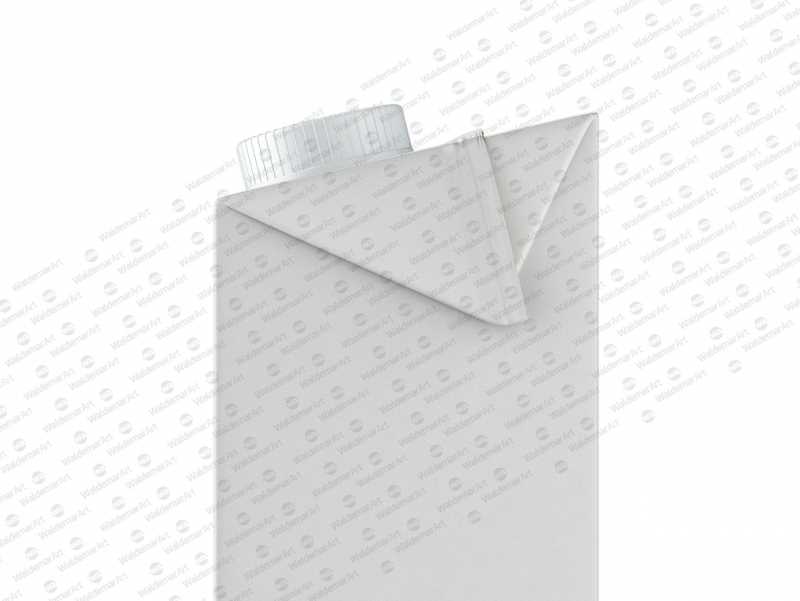 Packaging MockUp of Tetra Pack Brick Aseptic 1000ml with LightCap30 Side View