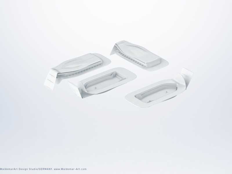 Tetra Pack Brick Aseptic Mid 1000ml packaging 3D model pak with FlexiCap