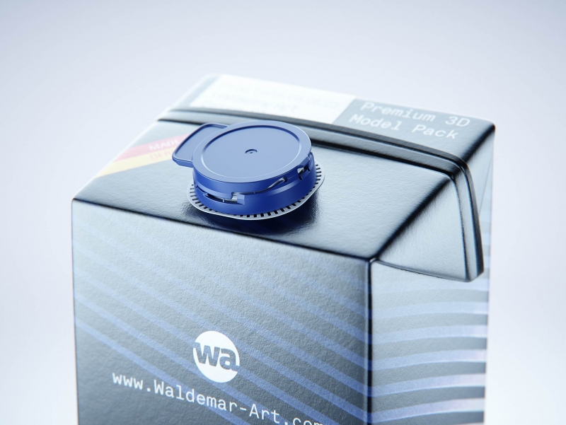 Tetra Pak Brik Edge 1500ml with LightWing 30 premium carton packaging 3D model