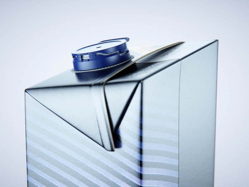 Tetra Pak Brik Edge 1500ml with LightWing 30 premium carton packaging 3D model