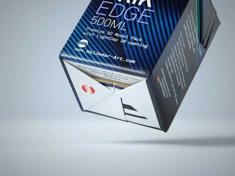 Tetra Pack Brick EDGE 500ml with LightCap 30 packaging 3D model pak