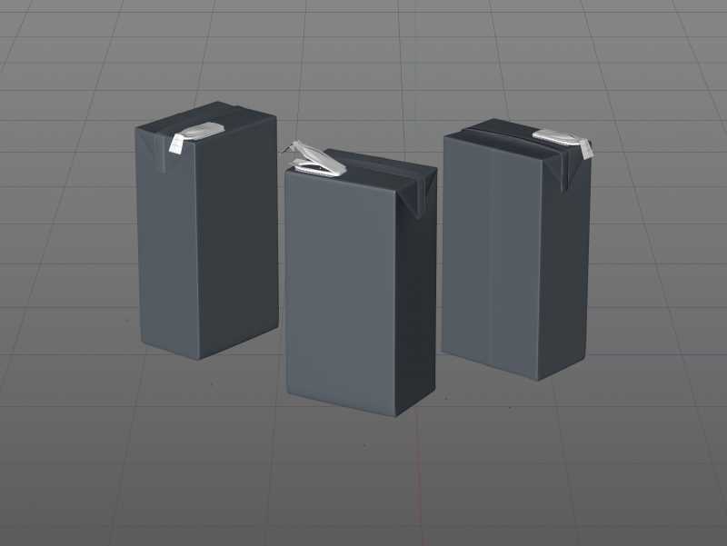 Tetra Pack Brick Aseptic Mid 1000ml packaging 3D model pak with FlexiCap