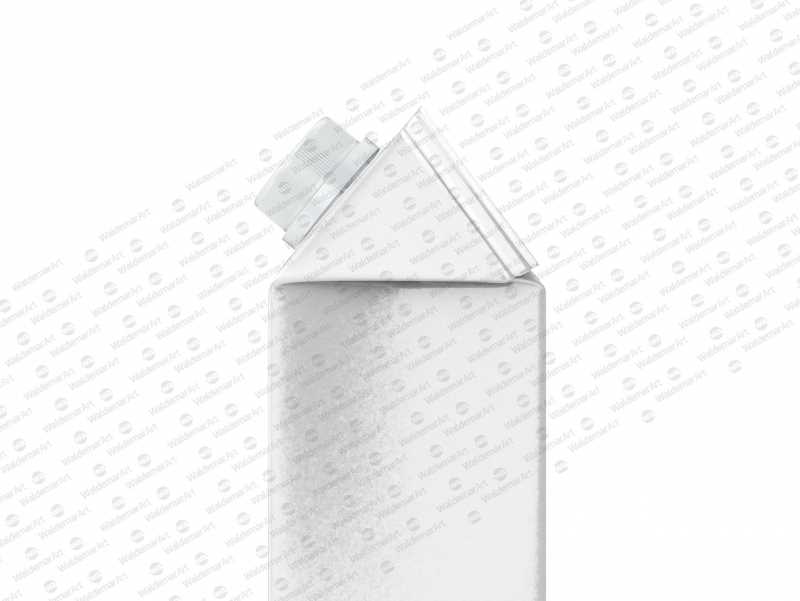 Tetra Pack Gemina Aseptic 1000ml Square Package MockUp with StreamCap Side View