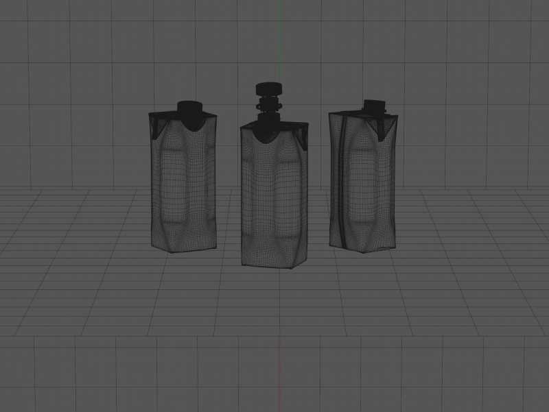 Tetra Pack Prisma Square 500ml with DreamCap packaging 3d model pak