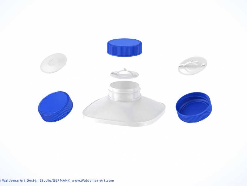 Packaging 3D model pak of Tetra Pack Top 1000ml Base with Katla S38