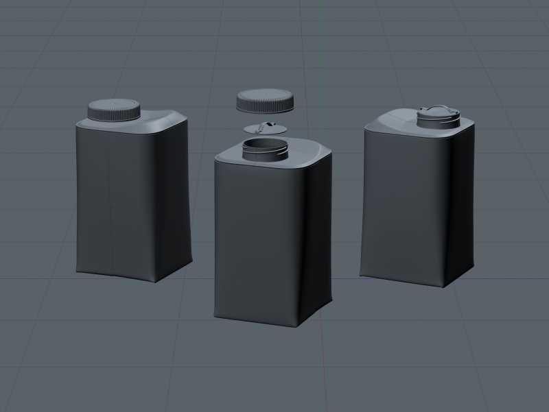 Premium 3D model pak of the Tetra Pack Top Base 500ml with Orinoco S38 closer