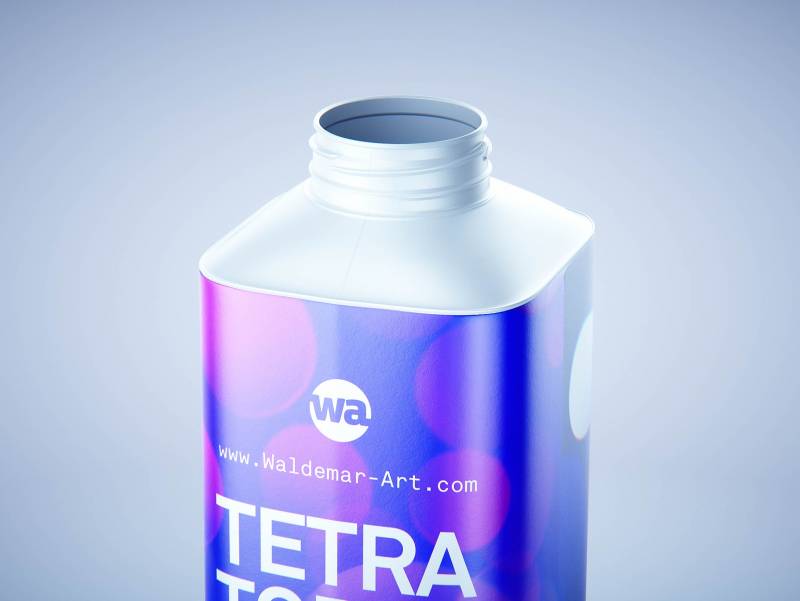 Packaging 3D model pak of Tetra Pack Top Base 750ml with tethered cap C38 Pro